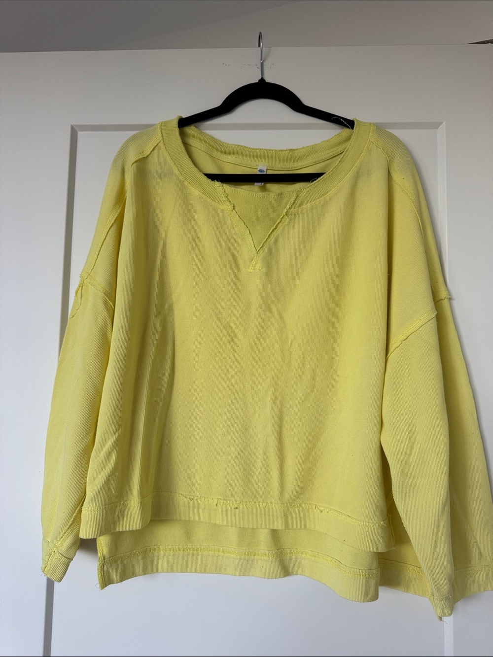 FP Movement by Free People Lemon Yellow Oversized Crew Sweatshirt